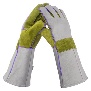 High Quality Split Cowhide Leather Palm Fingers Reinforced Mig Welding <b>Gloves</b> Fireproof Hand Safety Welder Working <b>Gloves</b> - Product Image 1