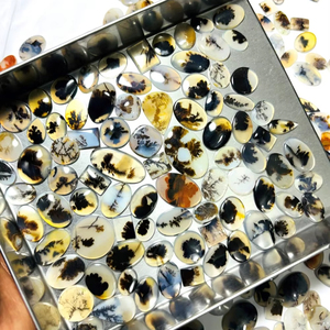 100% Natural escénico dendrita ágata Shajar piedra preciosa cabujón de todos los tamaños joyería suelta colgante hacer mezcla forma - Product Image 1