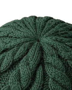 Customized Winter Knit Beanie <b>Hat</b> Forest <b>Green</b> Cable Knit Ribbed Cuff Warm Soft Acrylic Wool Blend Unisex Wholesale - Product Image 2