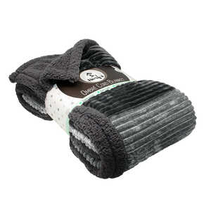 Manta de Sherpa Lisa 3D de Henry con Reverso de Corduroy Gris 150x200cm para Cama de Casa, Cama de Hospital, Decoración Festiva Navideña - Product Image 5