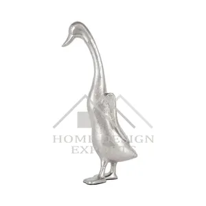 Sculpture d'oiseaux cygnes en aluminium pour la décoration de la maison Meilleure vente Prix le plus bas Sculpture de canard en métal aluminium Meilleure vente de bureau - Product Image 1