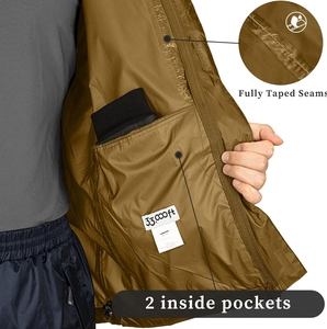 Chaqueta cortavientos reflectante de poliéster personalizada para hombre, cortavientos impermeable Retro Vintage, Chaquetas deportivas para exteriores de talla grande para hombre - Product Image 4