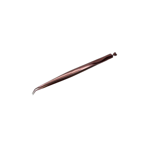 Vente en gros de pinces professionnelles en or rose à 45 degrés en acier inoxydable pince à épiler extension de cils avec logo personnalisé durable - Product Image 6