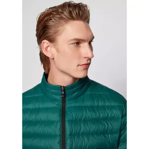 Veste Safari Unie Homme Grande Taille Imperméable Doublure Coton Fermeture Éclair Service OEM Printemps Automne Hiver Décontractée - Product Image 4