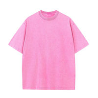 T-shirt Homme Noir Oversize Lavé à l'Acide, Style Vintage, Personnalisé, Grammage Lourd, Vente en Gros OEM