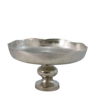 Bol de service de luxe doré sur piédestal, plat à compote en aluminium avec base carrée pour centre de table de mariage, buffet de bonbons et table de haute cuisine - Product Image 5