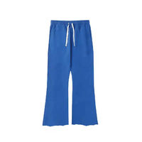 Pantalones Deportivos Casuales Holgados de Alta Calidad, Pantalones Deportivos Rectos de Pierna Ancha, 100% Algodón, Cintura Elástica, Logotipo Personalizado