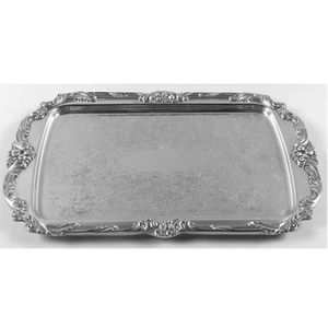 Bandeja de comida de aluminio elegante y decorativa, bandeja multiusos para servir postres y chocolate para bodas, fiestas, hoteles, restaurantes - Product Image 5