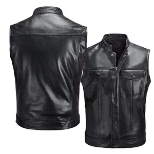 Gilets personnalisés au design élégant pour hommes Gilet tendance en cuir véritable de qualité supérieure respirant en peau de mouton - Product Image 6