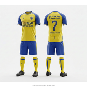 Custom Unisex Soccer Jerseys Football Kits Breathable <b>Moisture</b>-Wicking Quick Dry UPF 50+ 100% Polyester Mesh Heat-Transfer - Product Image 5