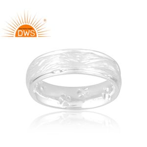 Nuevas llegadas: Anillo de banda de plata de ley 925 hecho a mano, joyería personalizada para mujer, regalo para ella. - Product Image 1