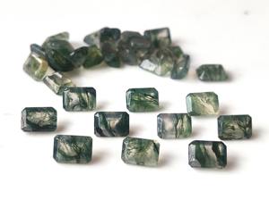 หินโมรามอสสีเขียวธรรมชาติ3x5mm-10x12mm พลอยอัญมณีรูปแปดเหลี่ยมเจียระไนแบบหลวมทำมือคุณภาพสูง - Product Image 3