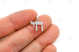 Colgante Minimalista Chai Hebreo Diamante GIA Certificado 14K Oro Alta Calidad Hip Hop Aniversario 0,30 CTW GH/SI Pases Diamante - Product Image 6