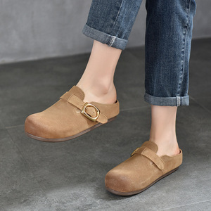 Sandalias de Cuero para Hombre con Adornos de Diamantes de Imitación, Transpirables, para Interiores, Sandalias de Verano Casuales para Interiores y Exteriores - Product Image 1