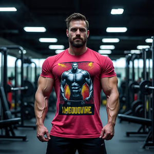 Sublimation Fitness T-Shirt Hommes Séchage Rapide Athlétique 100% Polyester Tee Shirts Garçons Musculation Muscle Fitness T-Shirts Hommes - Product Image 1