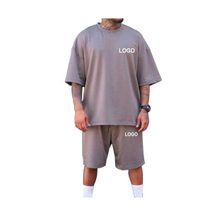 Ensemble de shorts d'été pour hommes de marque Short en maille deux pièces de grande taille et T-Shirt motif écossais respirant - Product Image 5