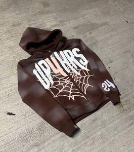 <b>Top</b> trending Customized <b>Distressed</b> Embroidery And Sun Fade Hoodie Heavyweight Streetwear Zipper 500GSM Hoodies for Men - Product Image 5