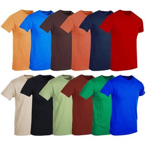 100% pur coton été haut de gamme marque hommes à manches courtes col rond style à la mode haut à manches mi-longues respirant T-shirt - Product Image 1