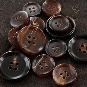 Boutons en corne de buffle naturelle, finition colorée, pour accessoires vestimentaires, haute qualité - Product Image 6