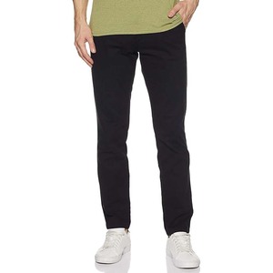 Jeans noirs pour hommes, taille mi-haute, coupe slim, denim stretch délavé, tricoté, confortable, décontracté, été, respirant, séchage rapide, léger - Product Image 1