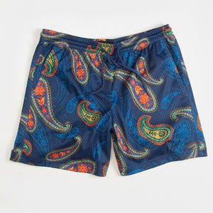 Shorts en maille pour hommes, 100 % polyester, blanc et noir, respirants et confortables, avec taille élastique - Product Image 1