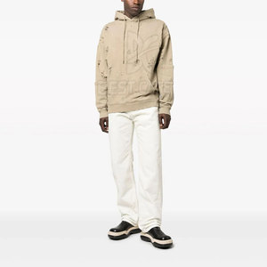 Hoodies déchirés pour hommes, style unique, respirants, basiques, en promotion, prix de gros - Product Image 2