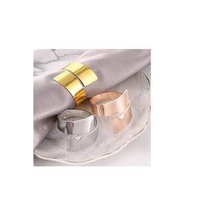 Anneaux de serviette en acier inoxydable pour fête de mariage, fabricant indien, 100% haute qualité, finition de qualité supérieure, anneaux de serviette en métal de forme ronde - Product Image 4