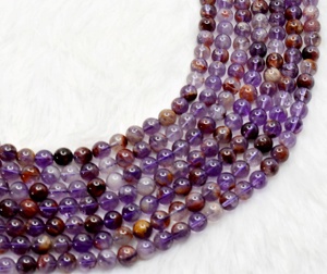 Venta al por mayor de cuentas redondas de ametrino natural de 8 mm de Anshul Impex, hebras de cuentas curativas RB-AMET-8 para joyería, meditación y moda. - Product Image 3