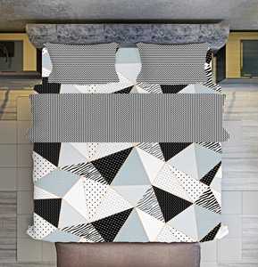 Ensemble de literie coordonné en tissu microfibre de qualité supérieure Queen Size Blossom avec 1 plat et 1 drap-housse résistant à la décoloration pour les hôpitaux - Product Image 2