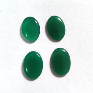 Onyx vert naturel et agate 17x12mm Cabochon ovale 20CTS pierres précieuses en vrac 20CTS pierres Druzy rondes en argent pour la fabrication de bijoux - Product Image 1