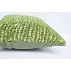 Oreiller en laine verte Kantha mosaïque Paisley Patchwork 18x18 pouces tissé avec motif vintage - Product Image 5