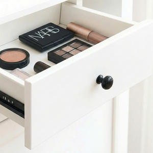 Poignées de meuble contemporaines en plastique noir mat minimalistes, boutons de commode, durables, faciles à installer pour les centres commerciaux - Product Image 2