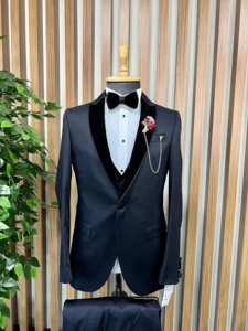 Gran oferta profesional de calidad turca hecha a medida viscosa y tela tejida de poliéster para hombre, traje de élite de lujo, traje de boda para hombre - Product Image 3