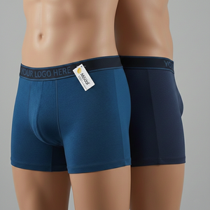 Boxers en modal personnalisés pour hommes - Boxers longs confortables avec votre logo personnalisé et service OEM de marque - Product Image 3