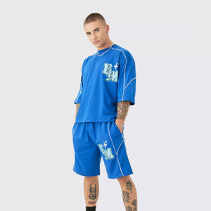 T-shirt et short d'hiver pour homme, de haute qualité, respirant, léger, écologique, streetwear, uni, 100% coton, service OEM personnalisé - Product Image 4