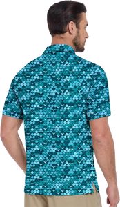 Chemise de golf unisexe personnalisée pour homme, tricotée, écologique, à manches courtes, couleur unie, mélange de coton - Product Image 2