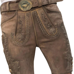 Lederhosen กางเกงขาสั้นหนังแท้สำหรับผู้ชายกางเกงบาวาเรียสั่งทำได้ตามต้องการ - Product Image 1