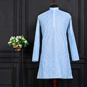 Exclusivo estilo Premium seda Jequard Kurta indio pakistaní étnico algodón desgaste para fiestas bodas festivales varias ocasiones - Product Image 1