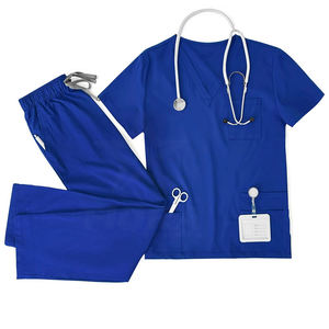 Tenues d'hôpital confortables, en tissu tissé durable, pour infirmières, travail médical, ensemble de blouses d'hôpital, manches courtes, unisexe, haut de blouse de haute qualité - Product Image 2