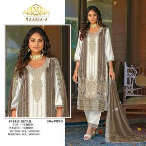 Exquisito traje de Salwar Premium de seda bordado cosido para mujeres usan Salwar Kameez paquistaní para Diwali - Product Image 4