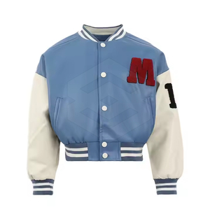 Ropa para adultos Venta en línea Crop Top Letterman Chaquetas Hecho en la mejor calidad Mujeres Crop Top Letterman Chaquetas En stock - Product Image 6