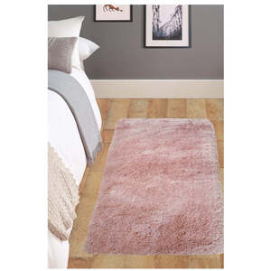 Soft <b>Washable</b> Pink Shaggy <b>Rug</b> for Living Room Bedroom Tufted Polyester Rectangle Carpet - Product Image 6