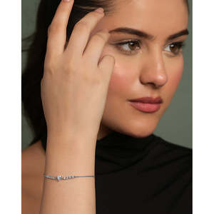 NOVAMART Fine Adorn with Rhodium Plated 14k Gold Heart Diamond Tennis <b>Bracelet</b> or <b>Bangle</b> 925 <b>Silver</b> Wholesale Export - Product Image 3