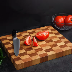 Planche à découper en bois à grain d'extrémité d'acacia robuste pour la maison et le restaurant - Product Image 2