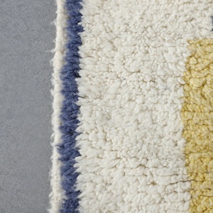 Tapis en Jute Berbère Marocain Moderne Fait à la Main 10mm Peluche Rectangulaire Boho Abstrait Formes Géométriques Rayé pour Couloir Chambre Décor - Product Image 3