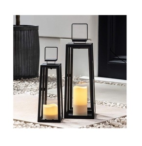 Juego de 2 farolillos de vela de lujo de vidrio de Metal, diseño Premium, superventas, farol ecológico para decoración de interiores 2025 - Product Image 2