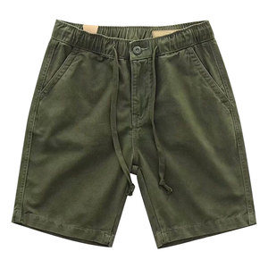 Shorts d'été décontractés pour hommes, respirants, coupe-vent, en coton, couleur unie, taille haute élastique, logo personnalisé, tailles XS à 6XL - Product Image 1