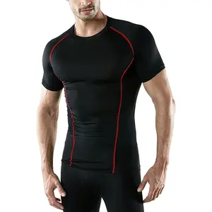 Herren Heat Gear Kurzarm Kompression hemden, Sport kleidung Basel ayer T-Shirts Tops, Athletic Workout Shirt Herren Active wear