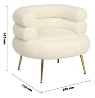 Style Italien Simple Luxe Moderne Tissu Lounge Fauteuil Nouvelle Chaise De Loisirs Maison Salle À Manger Chambre Hôtel Bar Salon Canapé