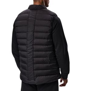 Gilet à capuche Noire sans manches, veste légère isolée, chauffe-corps pour hommes et femmes, vêtements d'extérieur décontractés pour l'hiver, logo sur le devant - Product Image 2